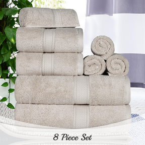Egyptian Cotton Heavyweight 8 Piece Towel Set