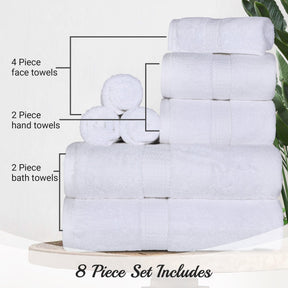 Egyptian Cotton Heavyweight 8 Piece Towel Set