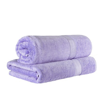 Egyptian Cotton Highly Absorbent 2 Piece Ultra-Plush Solid Bath Sheet Set - Purple