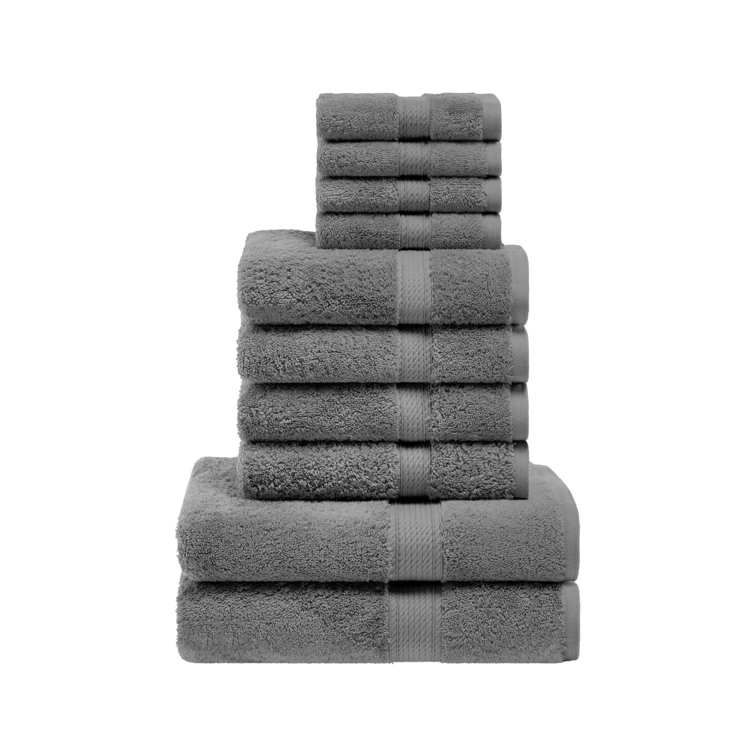 Madison Egyptian Cotton Plush Heavyweight 10 Piece Towel Set - Egyptian Cotton Towel Set by Superior Brand