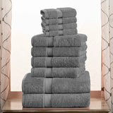 Madison Egyptian Cotton Plush Heavyweight 10 Piece Towel Set - Egyptian Cotton Towel Set by Superior Brand