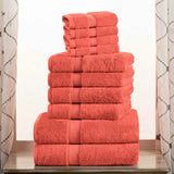 10-Piece Egyptian Cotton Plush Towel Set - Madison