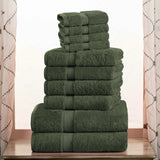 10-Piece Egyptian Cotton Plush Towel Set - Madison