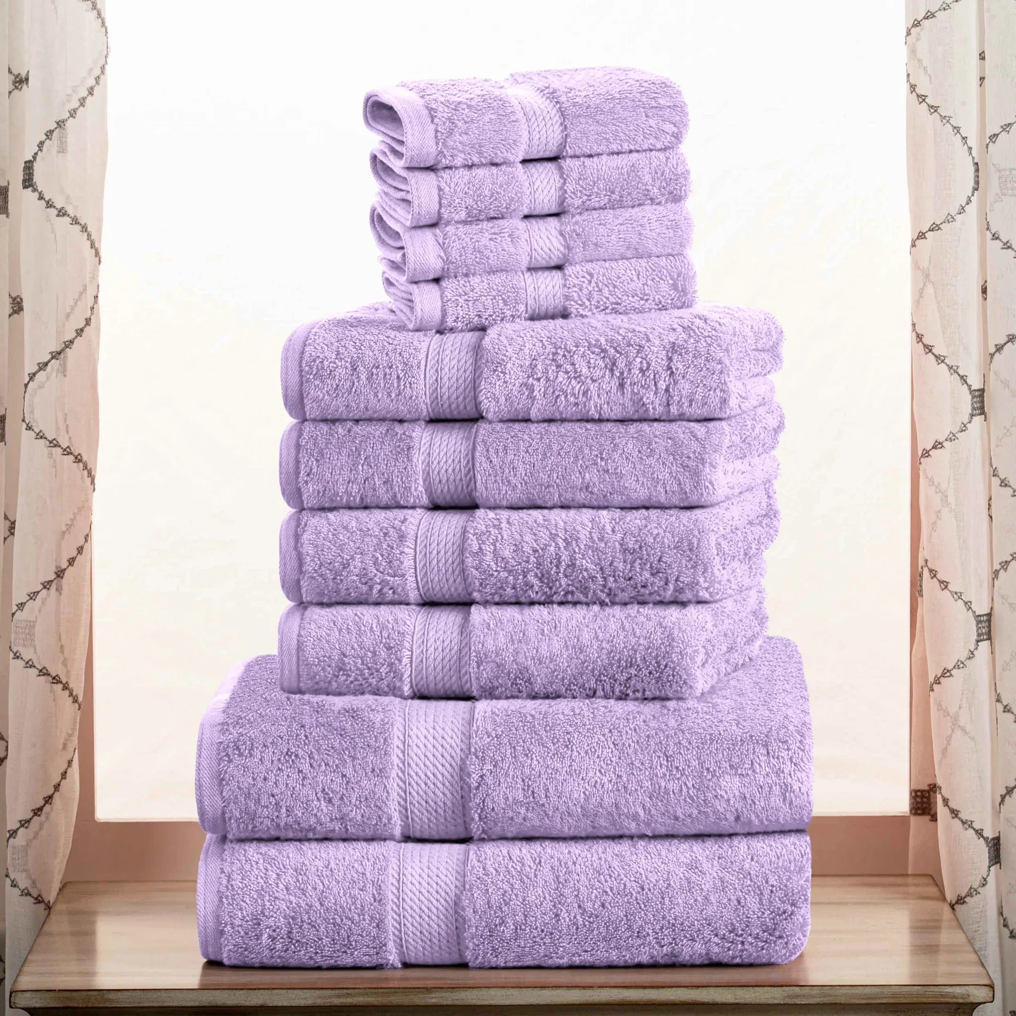 10-Piece Egyptian Cotton Plush Towel Set - Madison
