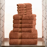 10-Piece Egyptian Cotton Plush Towel Set - Madison