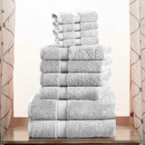 10-Piece Egyptian Cotton Plush Towel Set - Madison