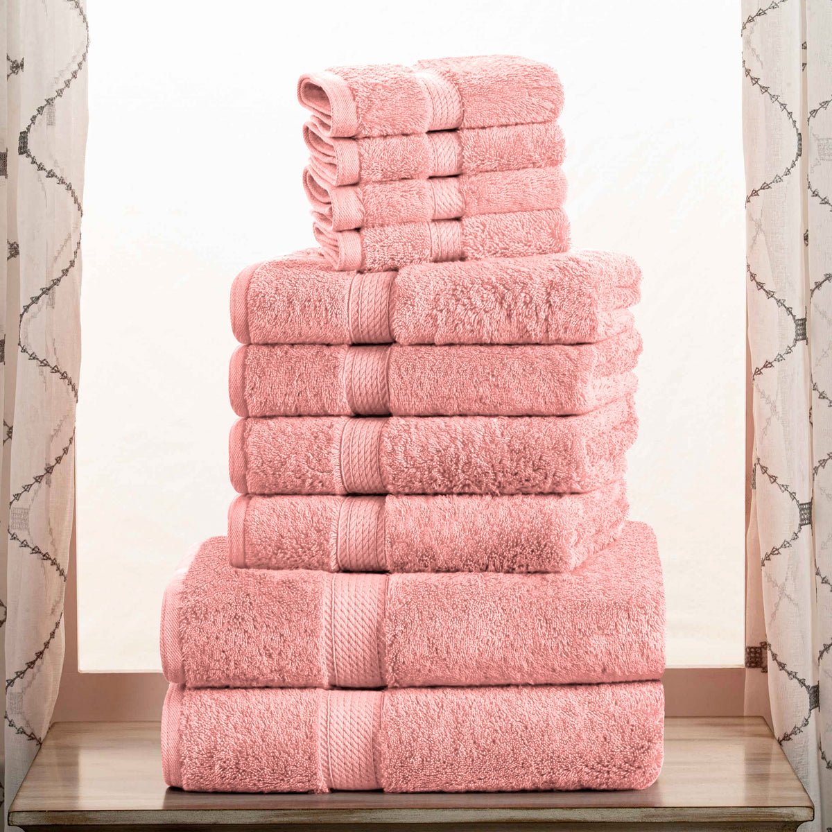 Zero Twist Towels Rose / Bath Towel (Set of 2)