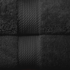 Egyptian Cotton Heavyweight 8 Piece Towel Set - Black