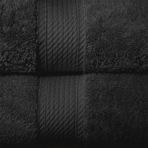 Egyptian Cotton Heavyweight 2 Piece Bath Towel Set - Black