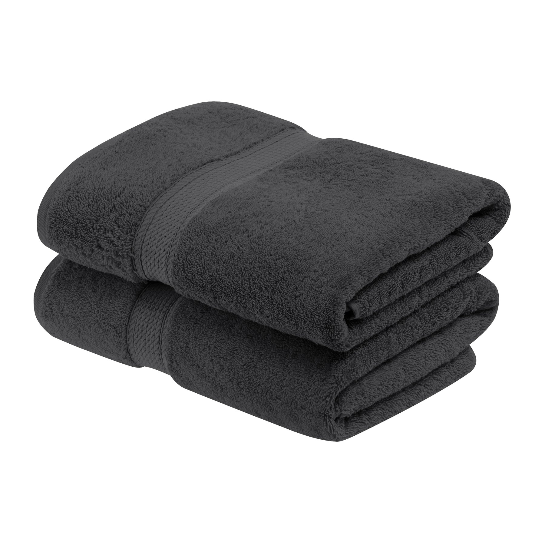 Shop Super Soft Cotton Quick Dry Bath Towel 6 Piece Set Black, Bath Towels