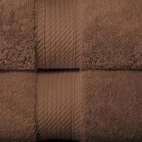 Superior Egyptian Cotton Heavyweight 6 Piece Bath Towel Set - Chocolate