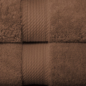Egyptian Cotton Heavyweight 2 Piece Bath Towel Set - Chocolate
