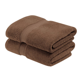 Egyptian Cotton Heavyweight 2 Piece Bath Towel Set - Chocolate