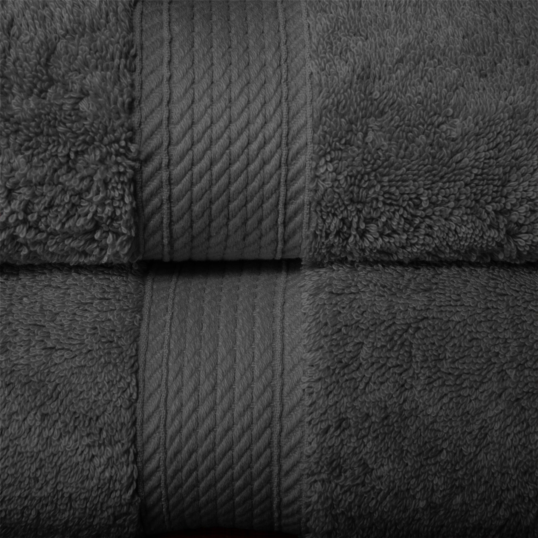 Egyptian Cotton Heavyweight 8 Piece Towel Set  - Charcoal