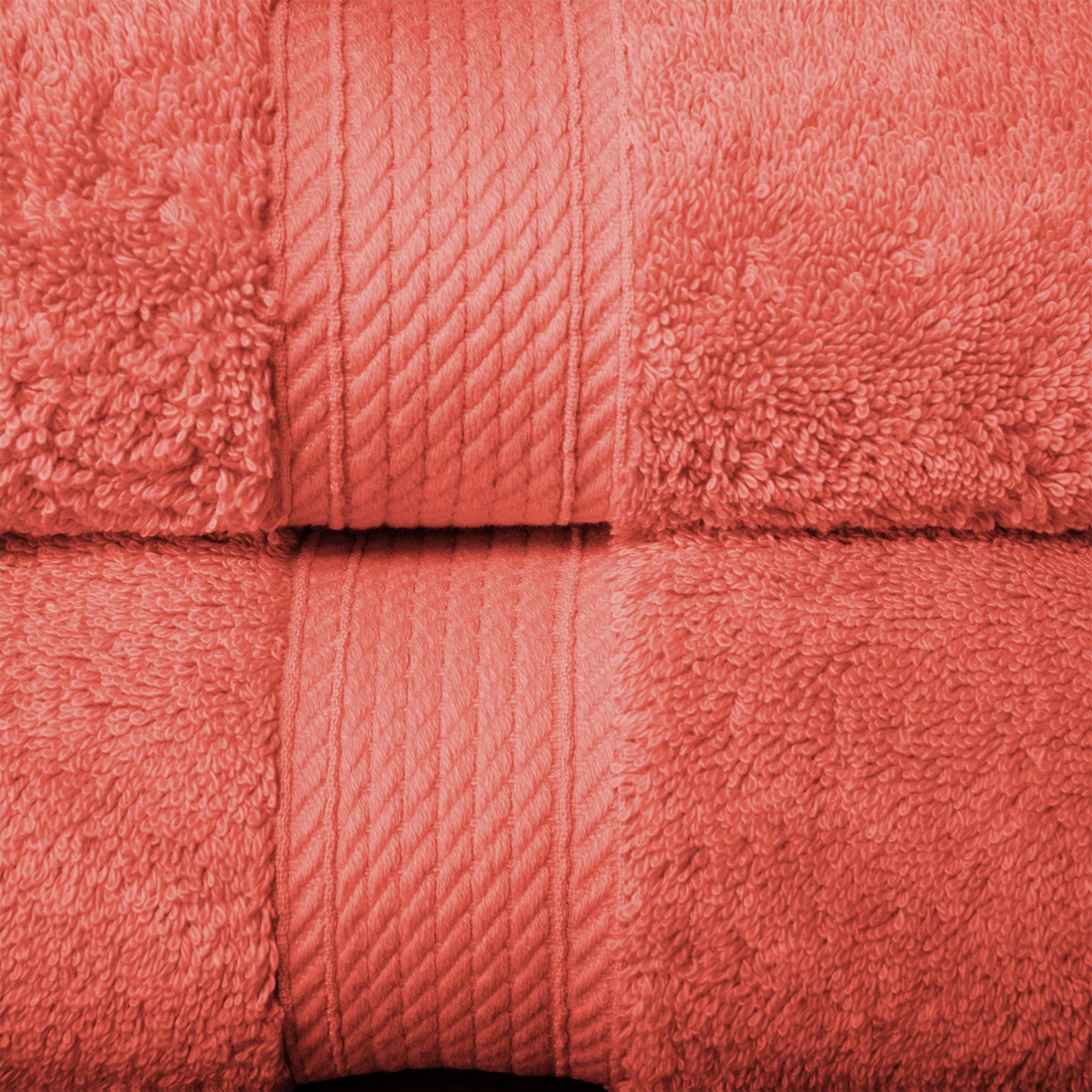 Egyptian Cotton Heavyweight 8 Piece Towel Set - Coral