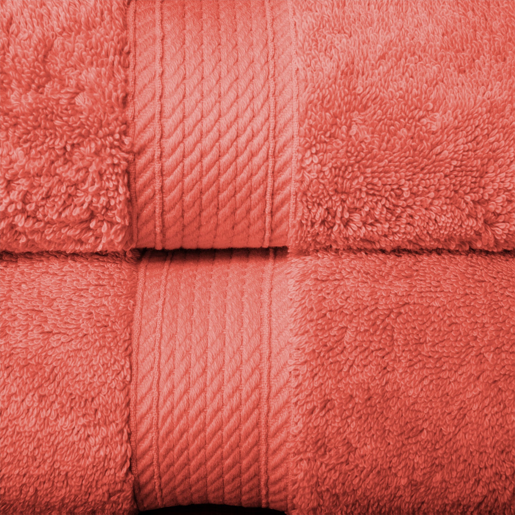 Egyptian Cotton Heavyweight 2 Piece Bath Towel Set - Coral