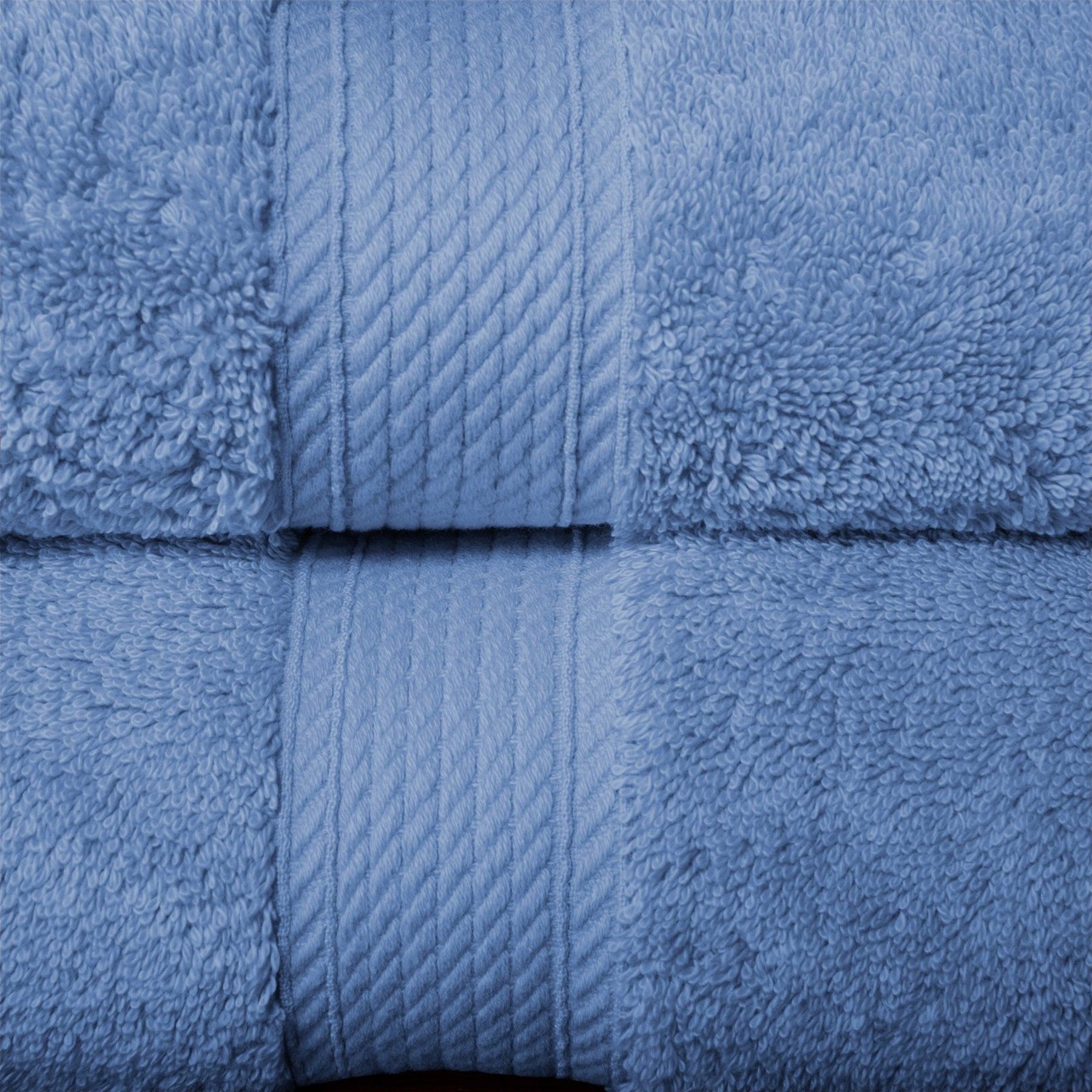 Egyptian Cotton Heavyweight 10 Piece Bath Towel Set - Denim Blue