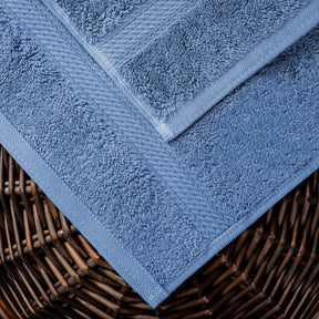 Superior Egyptian Cotton Heavyweight 6 Piece Bath Towel Set - Denim Blue