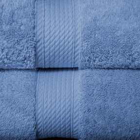 Superior Egyptian Cotton Heavyweight 6 Piece Bath Towel Set - Denim Blue
