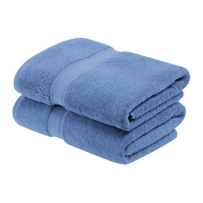 Egyptian Cotton Heavyweight 2 Piece Bath Towel Set - Denim Blue