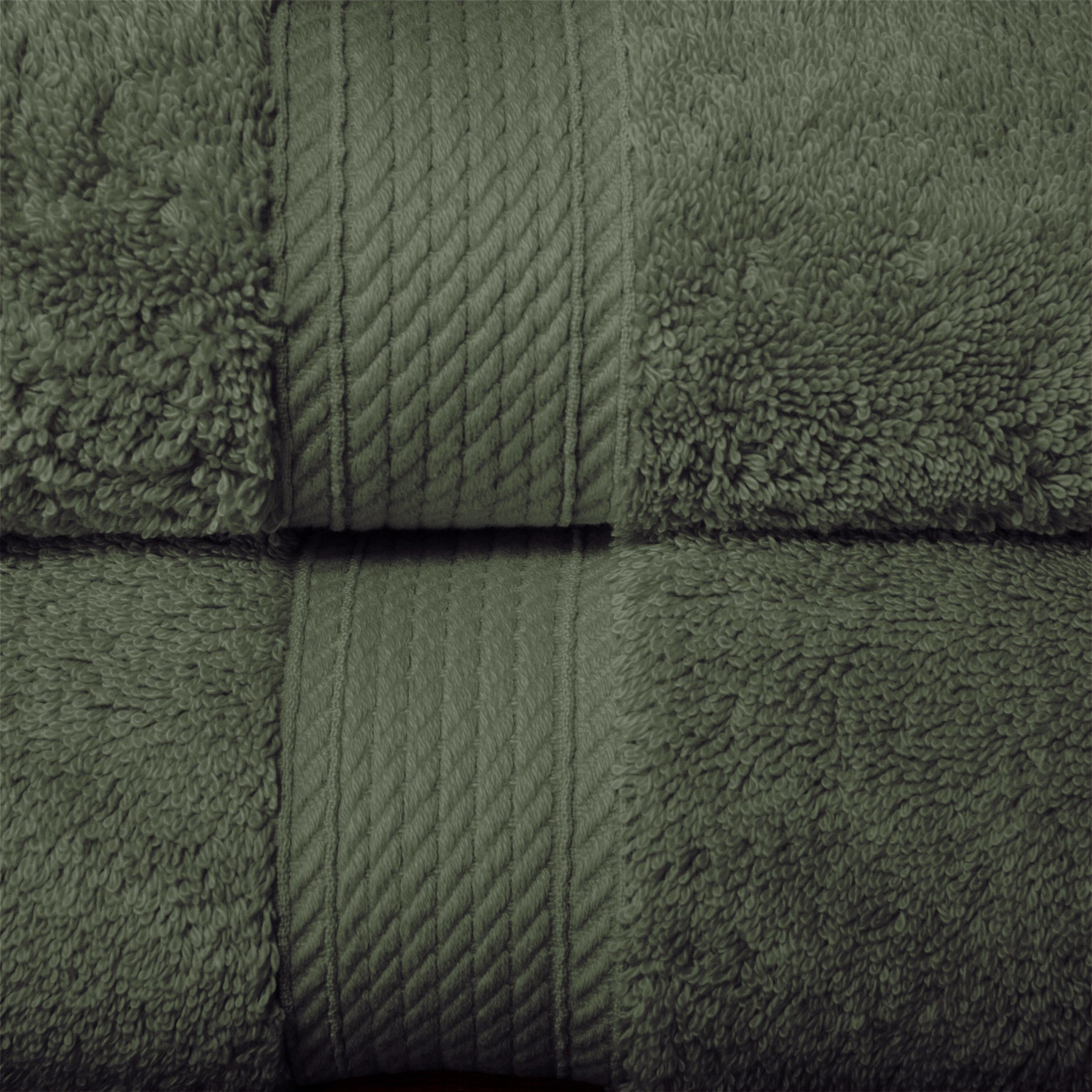 Egyptian Cotton Heavyweight 2 Piece Bath Towel Set - Forest Green