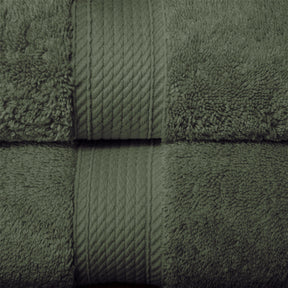 Superior Egyptian Cotton Heavyweight 6 Piece Bath Towel Set - Forest Green