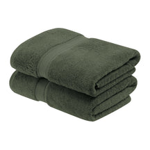 Egyptian Cotton Heavyweight 2 Piece Bath Towel Set - Forest Green