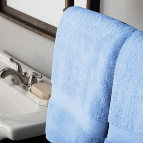 Egyptian Cotton Heavyweight 10 Piece Bath Towel Set - Light Blue