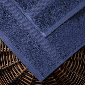 Superior Egyptian Cotton Heavyweight 6 Piece Bath Towel Set -  Navy Blue