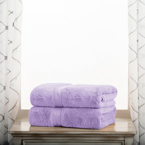 Egyptian Cotton Heavyweight 2 Piece Bath Towel Set - Purple