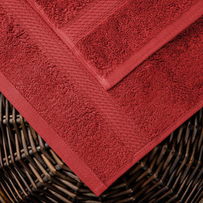 Egyptian Cotton Heavyweight 10 Piece Bath Towel Set - Red