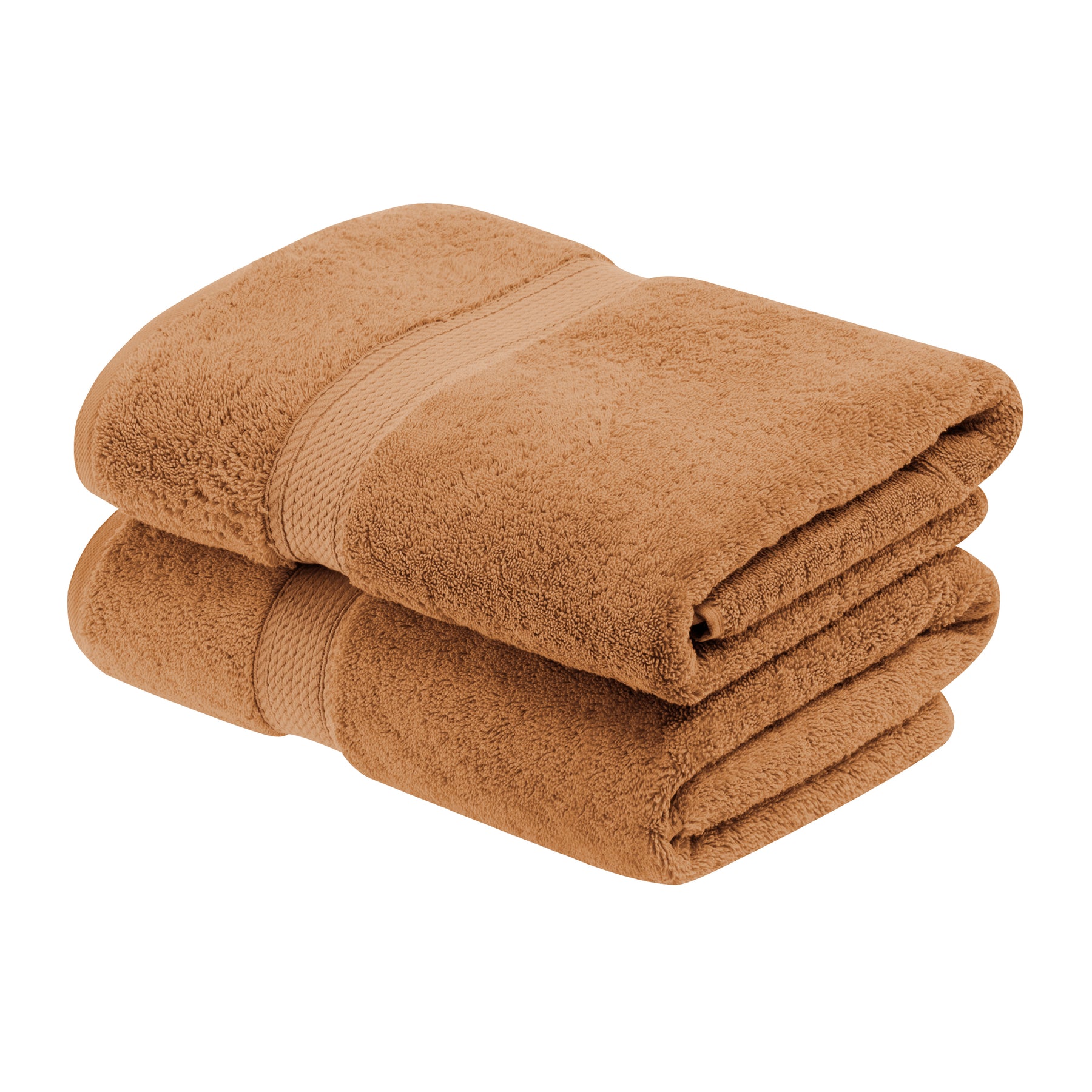 Egyptian Cotton Heavyweight 2 Piece Bath Towel Set - Rust