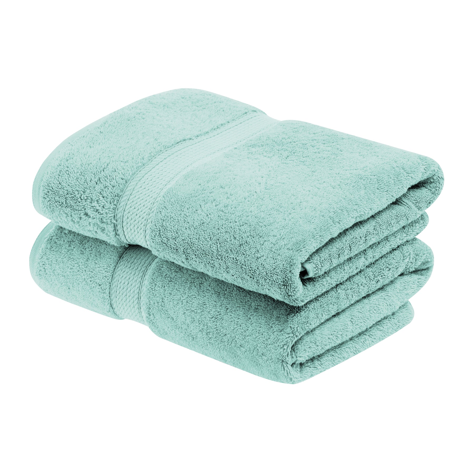 White Classic Luxury Forest Green Bath Towel Set 8 Piece Towels