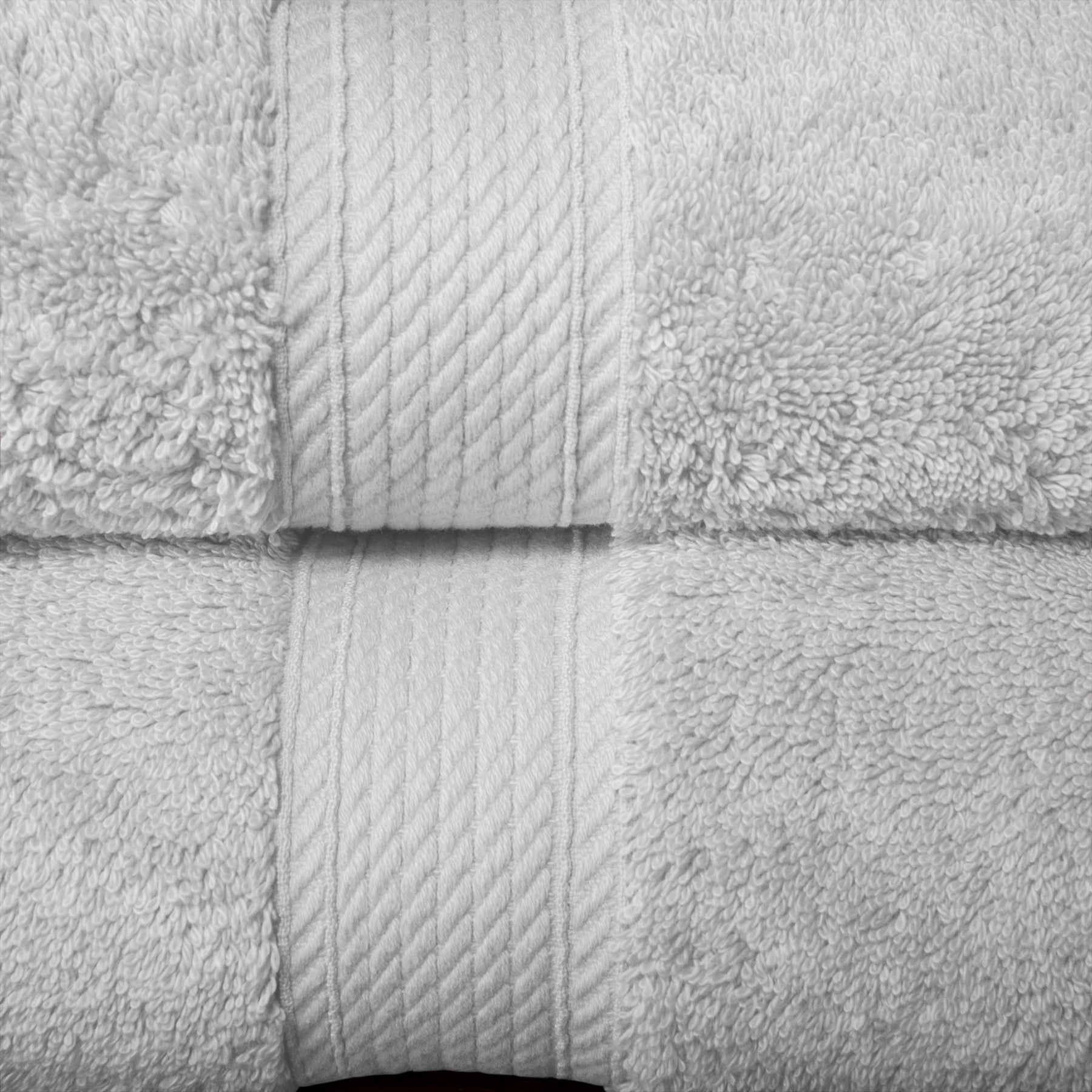 Egyptian Cotton Heavyweight 10 Piece Bath Towel Set - Silver