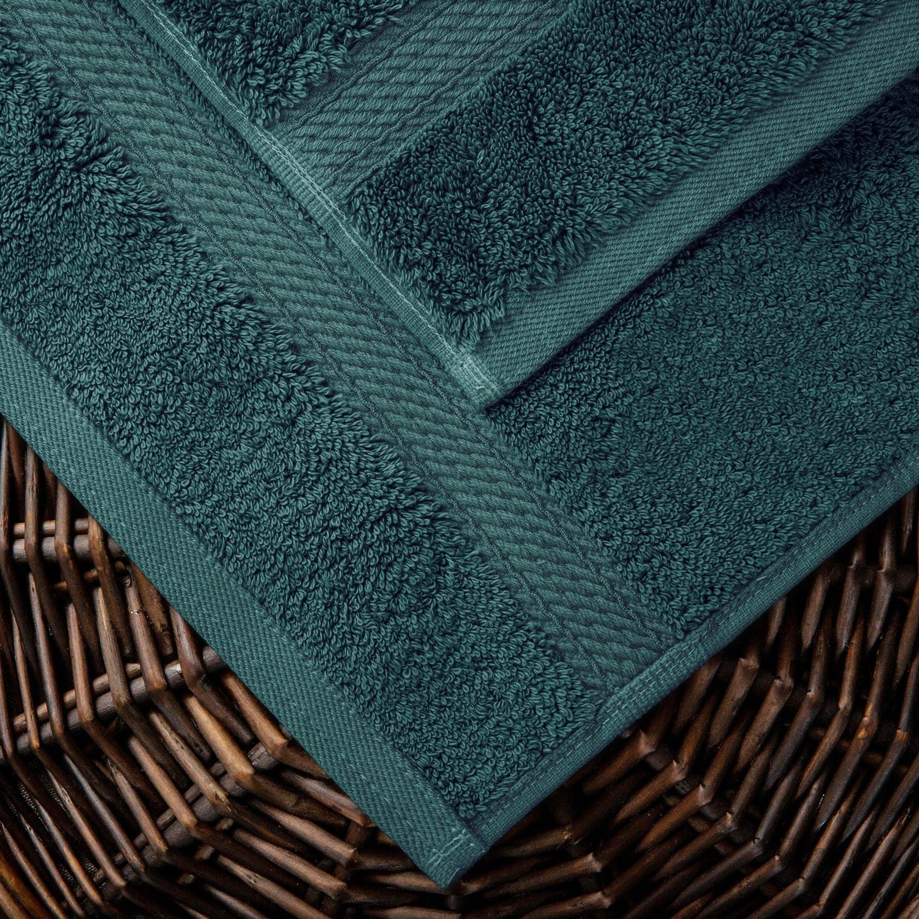 Egyptian Cotton Heavyweight 10 Piece Bath Towel Set - Teal