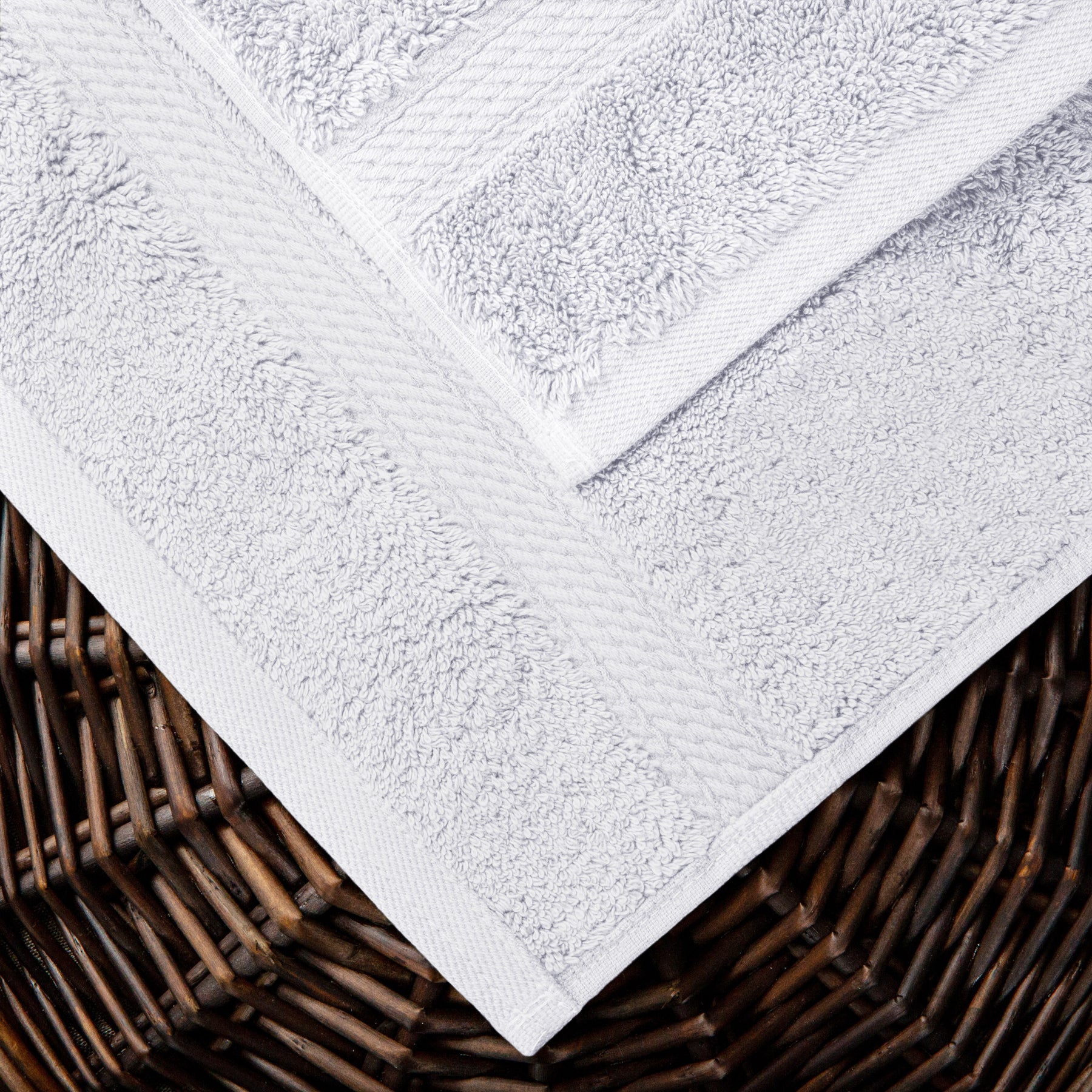 Egyptian Cotton Heavyweight 2 Piece Bath Towel Set - White