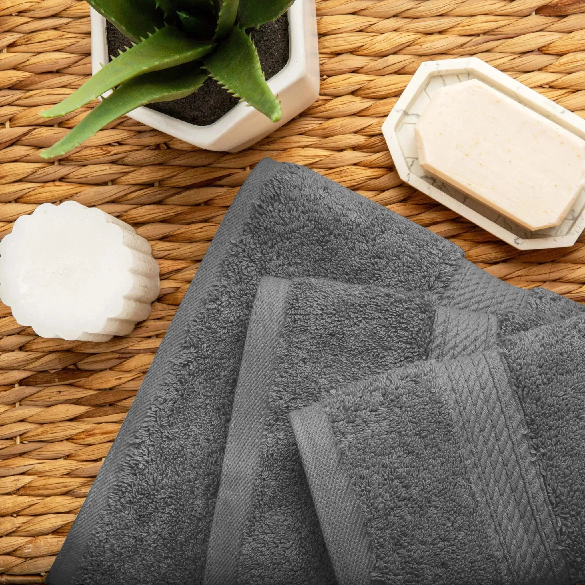 Madison Egyptian Cotton Plush Heavyweight 3 Piece Towel Set - Egyptian Cotton Towel Set by Superior Brand