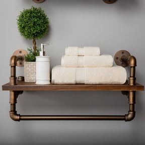 Egyptian Cotton Heavyweight 3 Piece Bath Towel Set - Cream