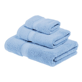 Egyptian Cotton Heavyweight 3 Piece Bath Towel Set - Light Blue