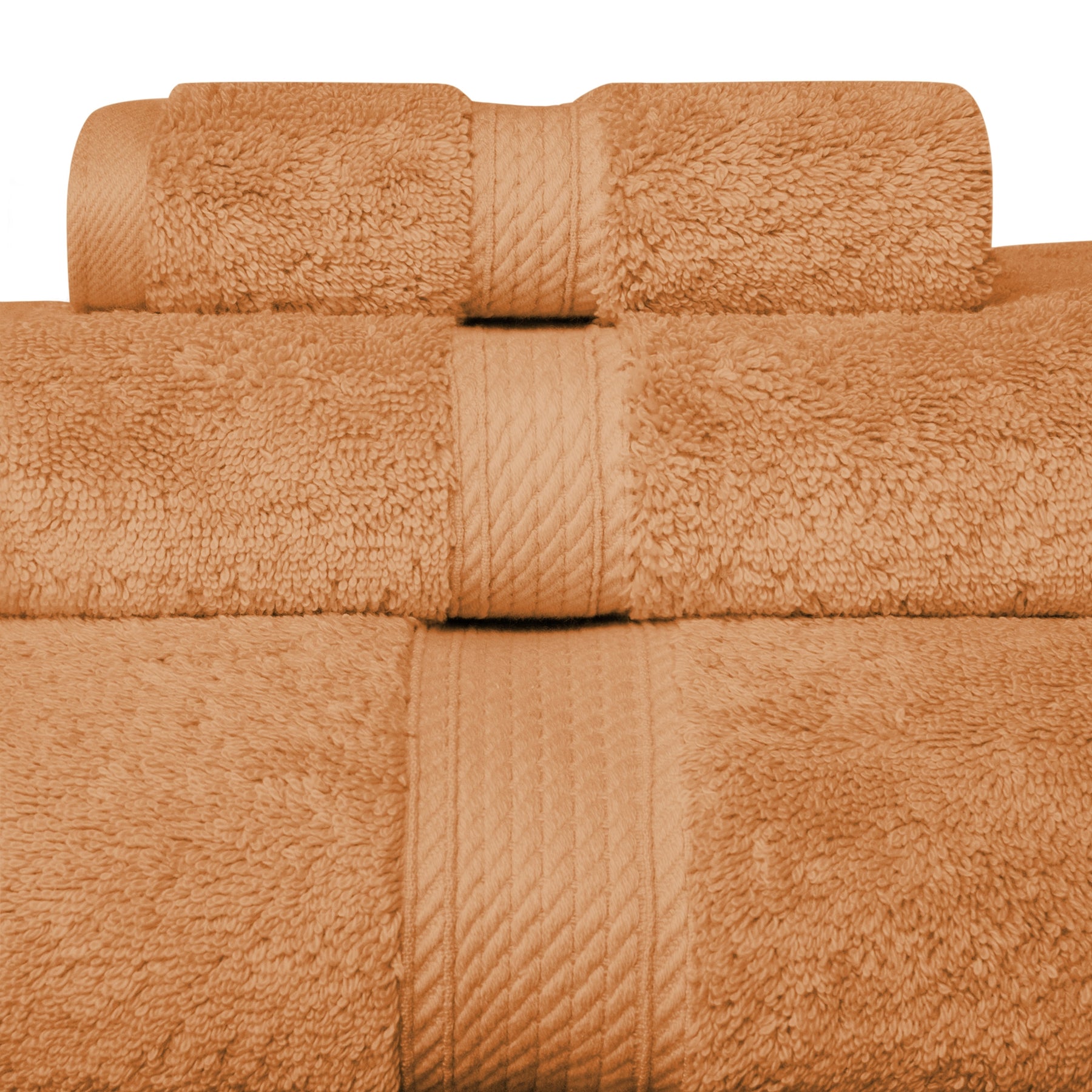 Egyptian Cotton Heavyweight 3 Piece Bath Towel Set - Rust