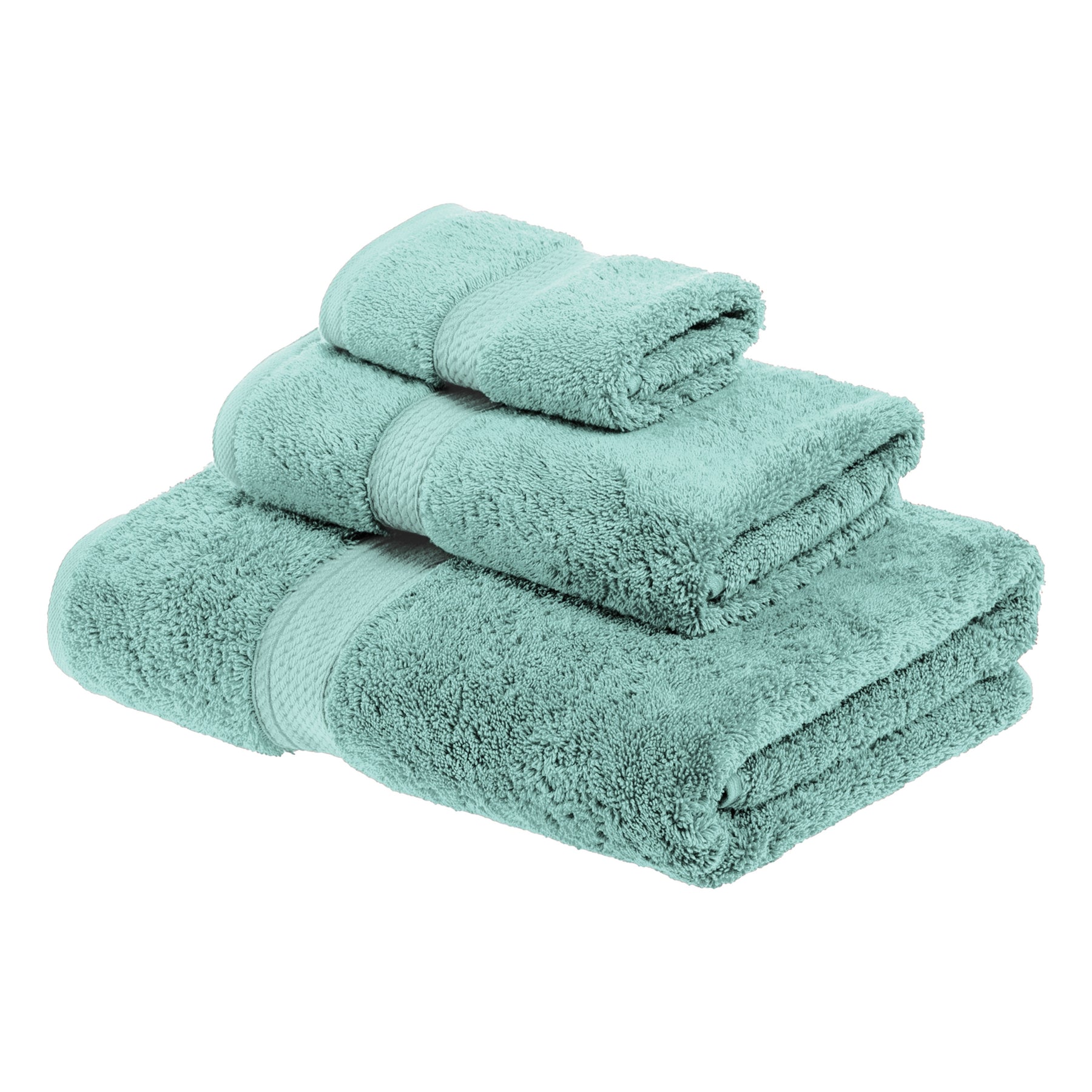 Egyptian Cotton Heavyweight 3 Piece Bath Towel Set - Sea Foam