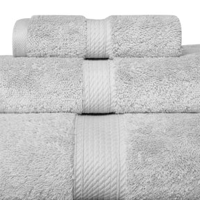 Egyptian Cotton Heavyweight 3 Piece Bath Towel Set - Silver