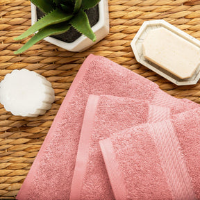 Egyptian Cotton Heavyweight 3 Piece Bath Towel Set - Tea Rose