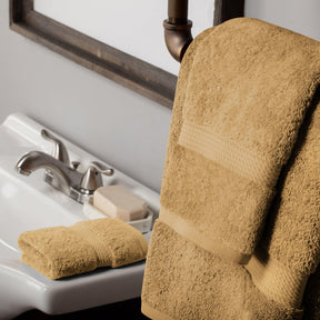 Egyptian Cotton Heavyweight 3 Piece Bath Towel Set - Toast