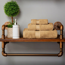 Egyptian Cotton Heavyweight 3 Piece Bath Towel Set - Toast