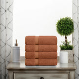 Egyptian Cotton Hand Towels 4-Piece Plush Set by Madison