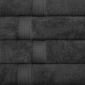 Superior Egyptian Cotton Plush Heavyweight Absorbent Luxury Soft 9-Piece Towel Set - Charcoal