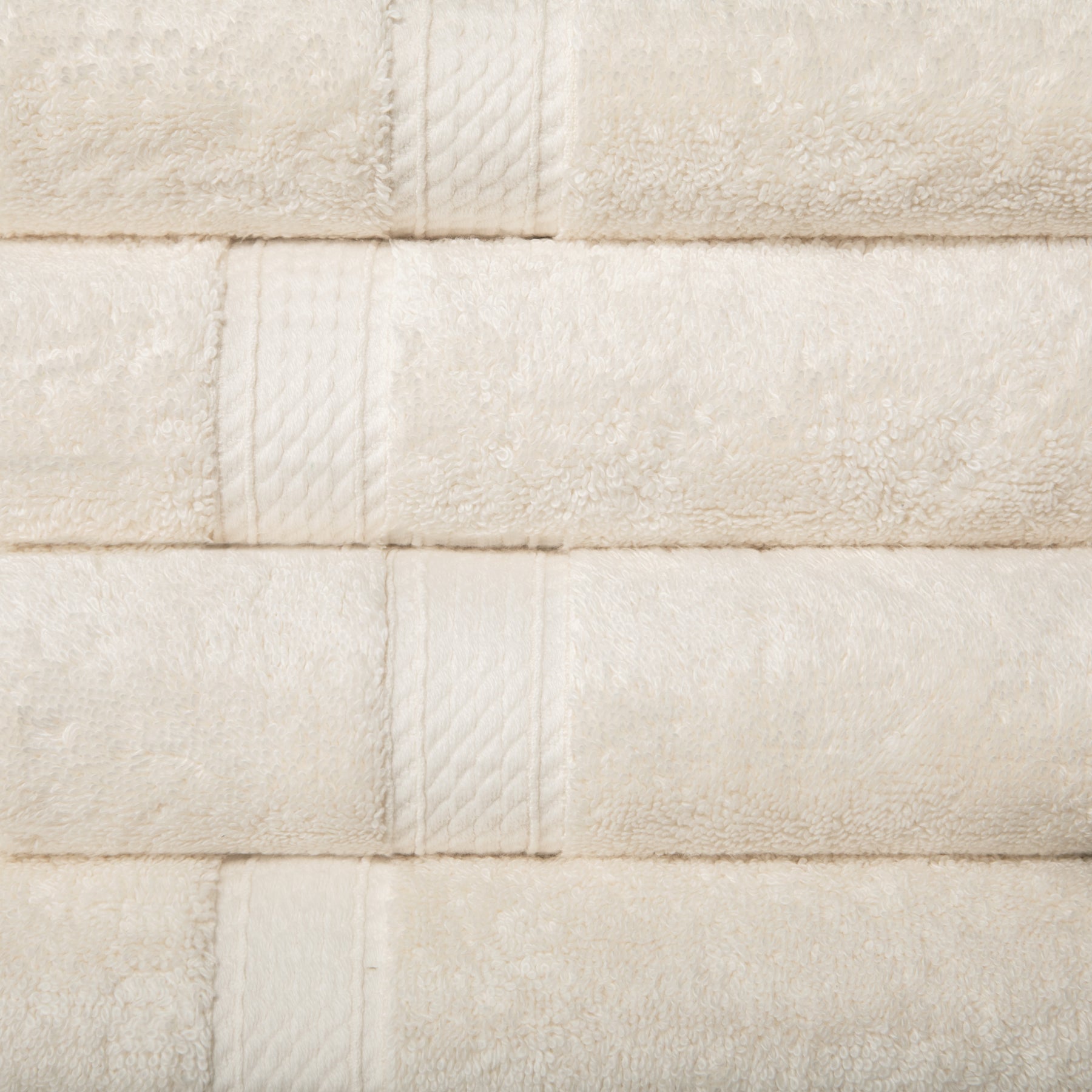 Solid Egyptian Cotton 4 Piece Hand Towel Set - Cream