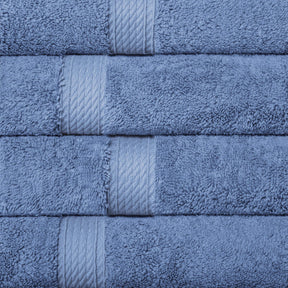 Superior Egyptian Cotton Plush Heavyweight Absorbent Luxury Soft Bath Towel - Denim Blue