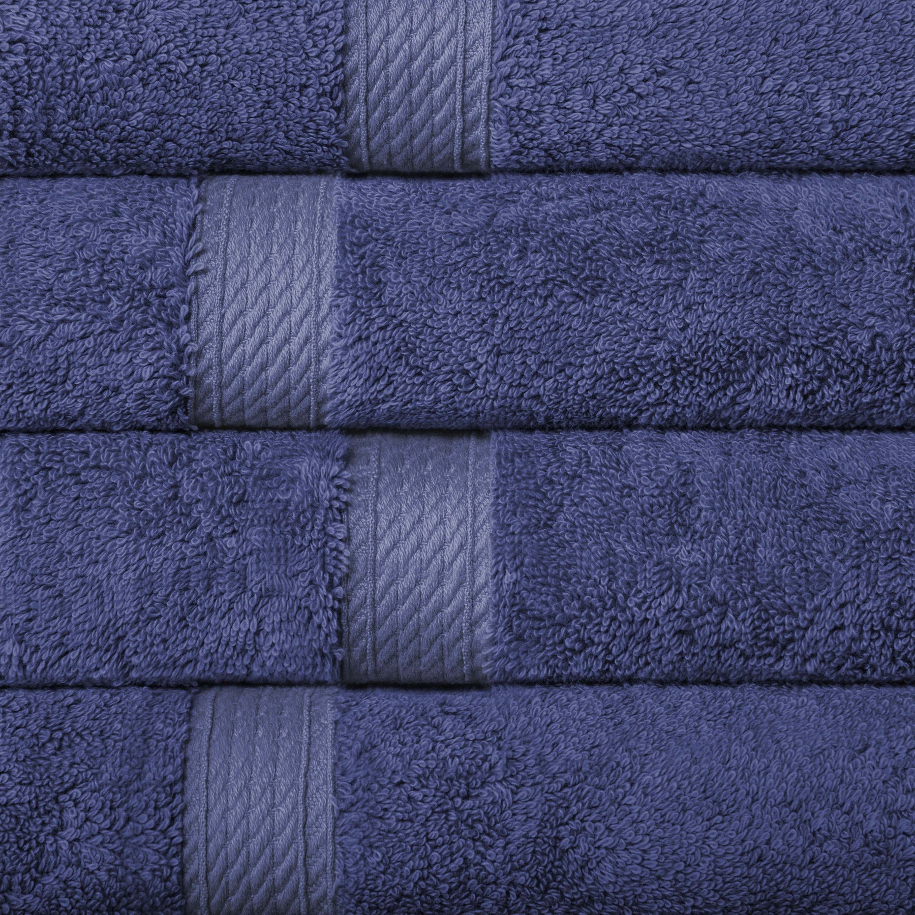 Superior Egyptian Cotton Plush Heavyweight Absorbent Luxury Soft 9-Piece Towel Set - Navy Blue